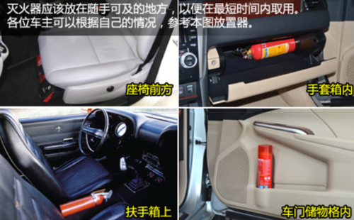車內(nèi)滅火器放置圖