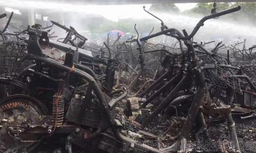 扣車場火災燒毀車輛